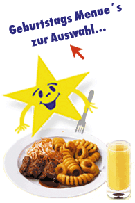 leckere Geburtstags-Menue&acute;s zur Auswahl... 